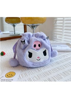 Generic Sanrio Kuromi Shoulder Bag Plush Bag Crossbody Bag Bucket Storage Bag  - Image 4