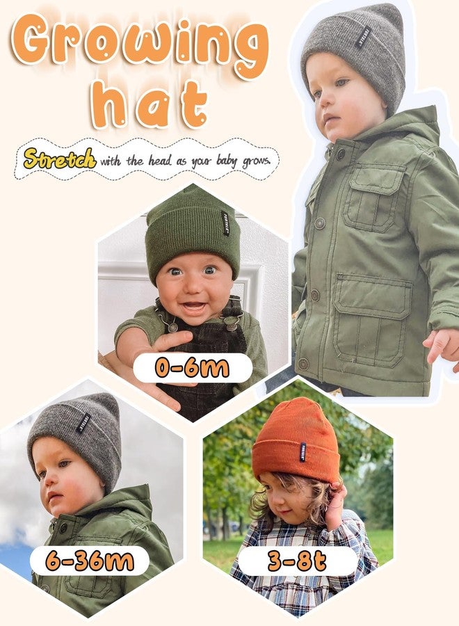 FURTALK Baby Beanie Knit Winter Hats 3 Pack for Infant Toddler Kids Skull Caps - Image 5