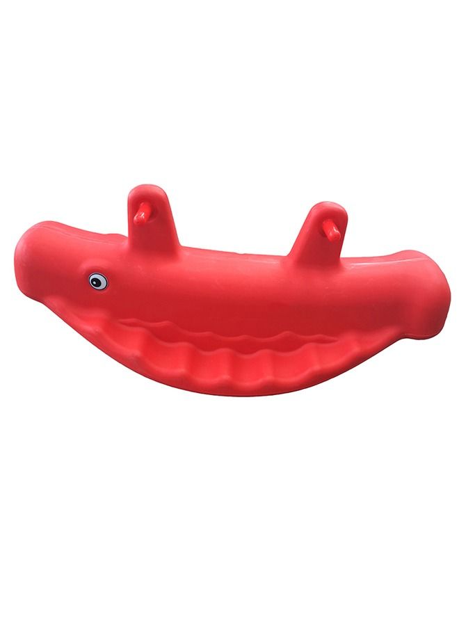 JSAITOYS N06206R Plastic Whale Seesaw Kids Rocking Toy Children Ride on Balance Toy for Kindergarten - Image 1