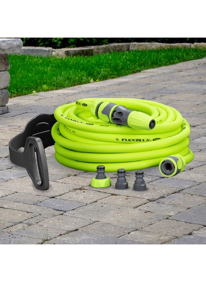 Flexzilla Garden Hose Kit with Quick Connect Attachments Green and Grey 50 ft x 1/2 Inch HFZG12050QN - Image 5