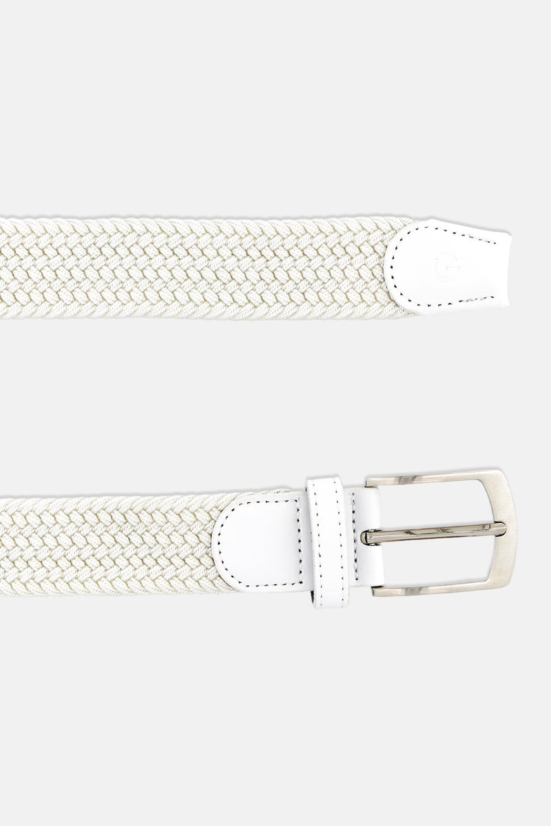 Gazzarrini حزام رجالي مزخرف، أبيض فاتح - Image 2