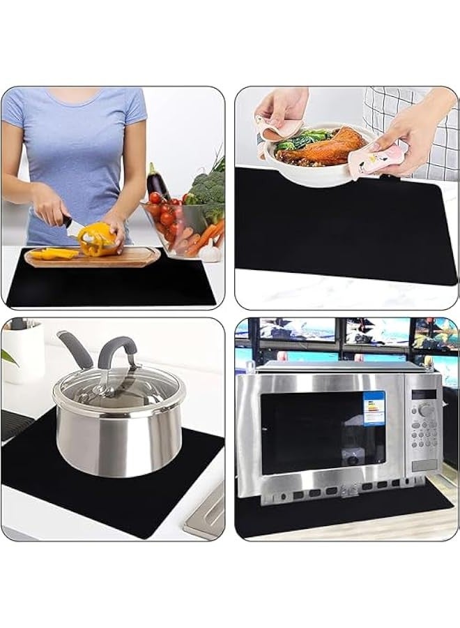 بيوينتي Large Induction Hob Protector Mat, Hob Cover, Silicone Cover for Induction Hobs, Electric Cooker Scratch Protector for Induction Stove, Ceramic Hob Covers, Multifunctional Silicone Mats (61x53cm) - Image 3