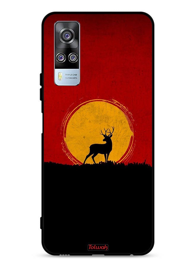 Tolwak vivo Y51 2020 Protective Case Cover Deer And Moon Artwork - Image 1