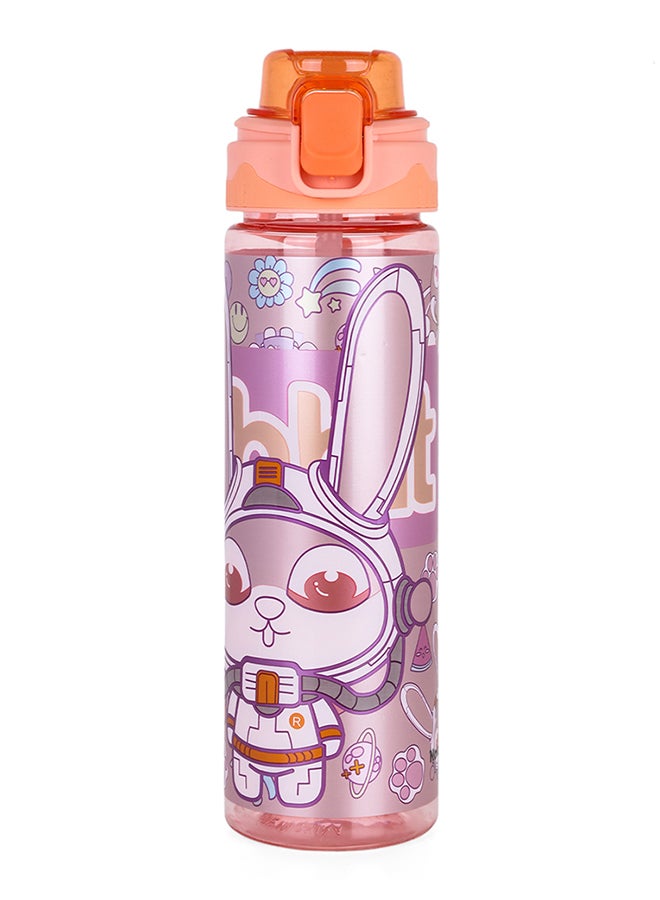 Nova kids Water Bottle With Straw 700 Ml - Orange - Image 1