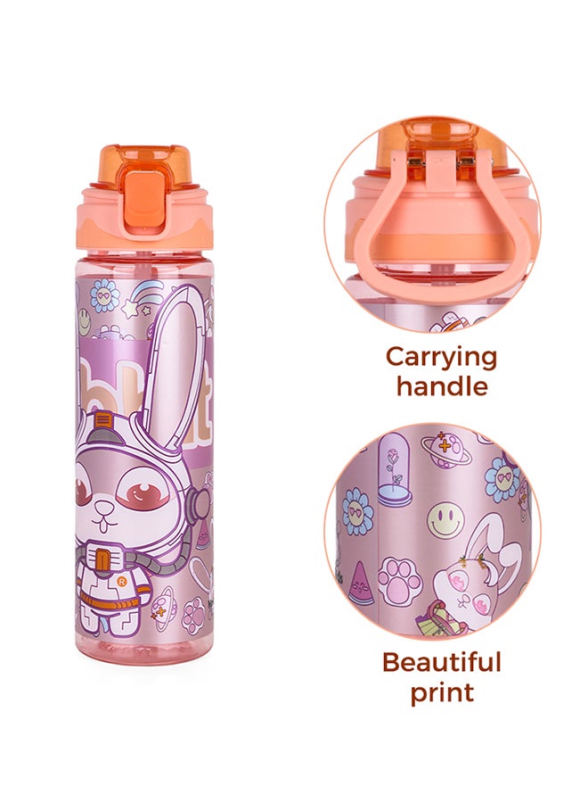 Nova kids Water Bottle With Straw 700 Ml - Orange - Image 5