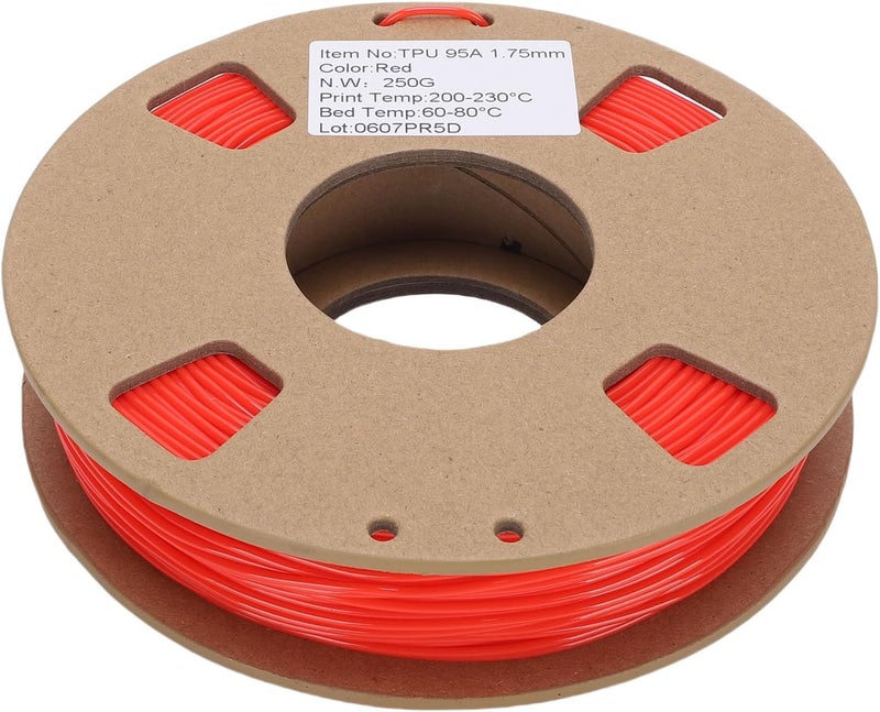 No overseas transit wait Generic 3D Printer Filament, 95A Soft TPU 1.75mm, High Elasticity Printer Filament Replacement 0.02mm Accuracy for Printing Soft Accessories (Red) Global standard processed material Month-round consistent deliver Fast warehouse picking Cross product combo compatible Worldwide simple practical design Desert area eligible deliver Easy assemble Climate adapted delivery plan Various fittings Leakproof sealed Shop & home all-space compatible Certified stocked merchandise Remote area delivery Multi-purpose fine material All-scene tailored quality Fast & slow shipment compatible Transit & use compatible Trendy versatile build Economical upgraded quality One piece build User feedback upgraded quality Working day delivery service Various color options Personal & public compatible - Image 1