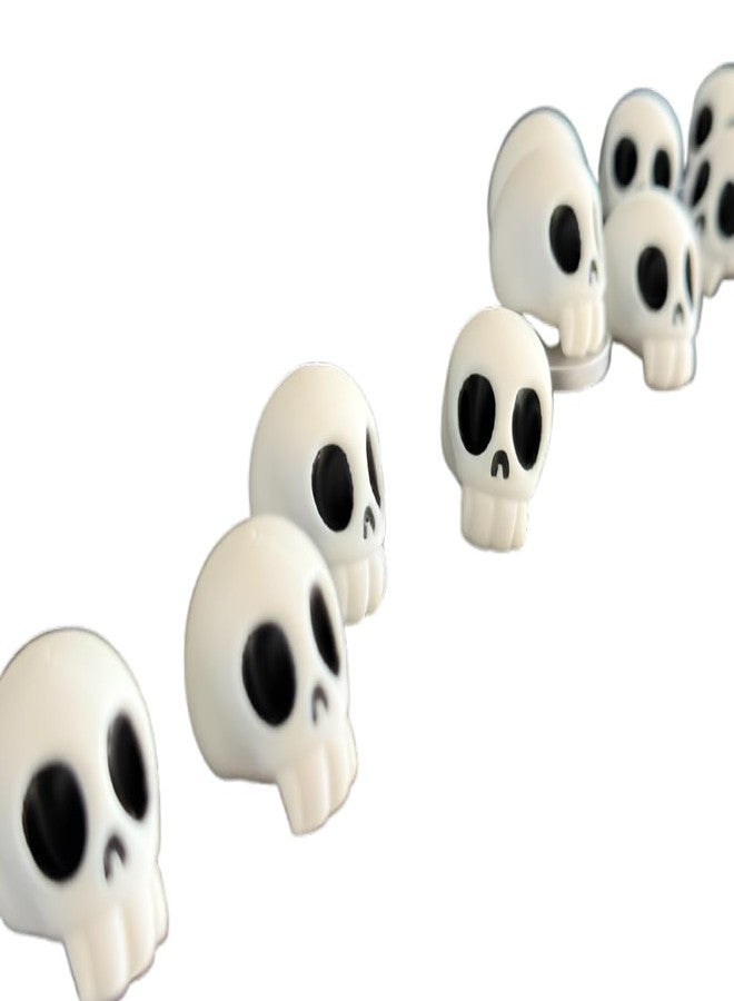Beoals 3DHalloween Decorative Skull Toy, White Mini Skulls, Gothic Party Decor, Figure Toy,Pack of 1 (10 Pcs) - Image 1