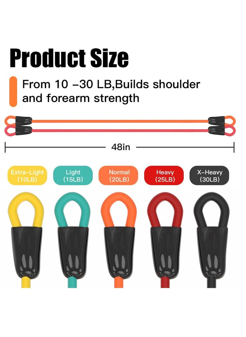 14-Piece Anti-Snap Resistance Band Exercise Set 14 Pieces with Handles, Door Anchor, Ankle Straps, Training Manual and Carrying Bag