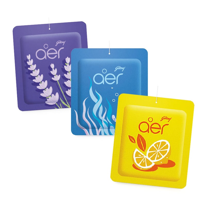 Aer Godrej Power Pocket Bathroom Fragrance Assorted 3 x 10 g