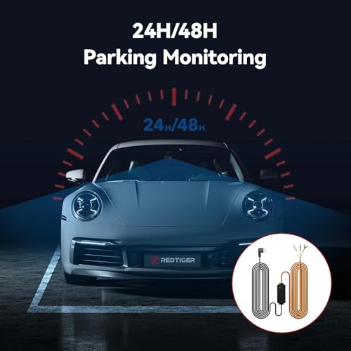 REDTIGER Dash Cam Multi-Size Hardwire Kit with Dual Indicator Light, USB C Power Port, Includes 4 Types of Fuses Adapters,24H Parking Monitoring with Low Voltage Protection - Image 3