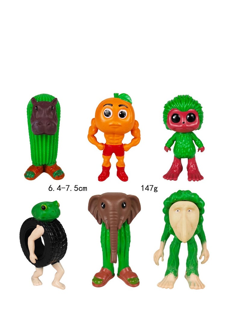 Y&D 6 pcsTungTungSahur Figure Toys For Fans  Series Figures Model Birthday Cake Toppers