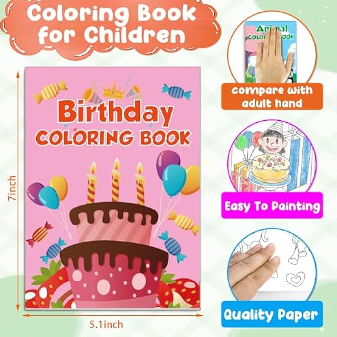 24PACK SMALL COLOR BOOKS FOR KIDS WITH 24 STACKING CRAYONS SET BULK COLORING BOOKS FOR KIDS AGES 2-4, 4-8, 8-12 MINI COLOR BOOKS FOR BIRTHDAY PARTY GIFTS GOODIE BAGS STUFFERS CLASSROOM ACTIVITY - Image 4