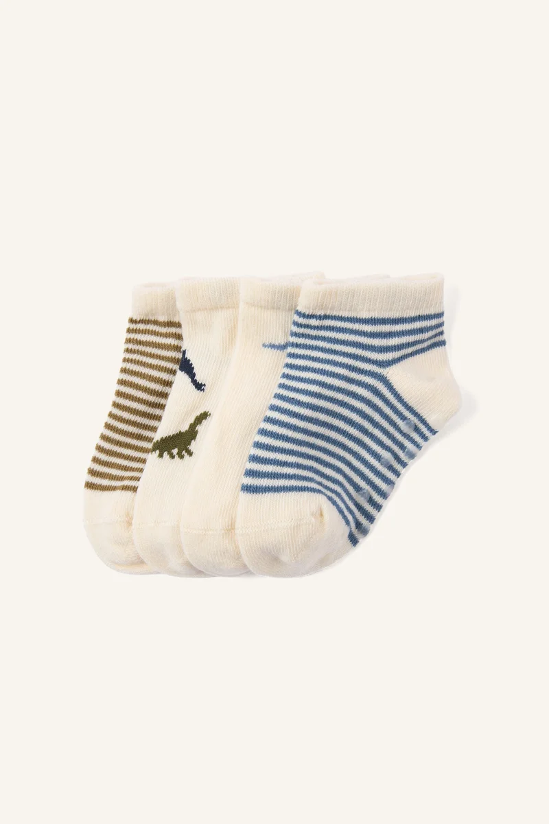 ديفاكتو Baby Boy Animal 4 piece Short Socks