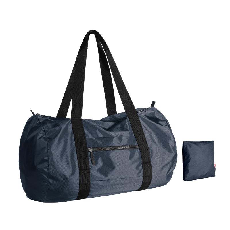 pack all 45L Foldable Duffel Bag, Water-Resistant Sports Gym Bag, Portable Weekender Bag Lightweight for Travel, Fitness and Camping (Navy Blue) - Image 1