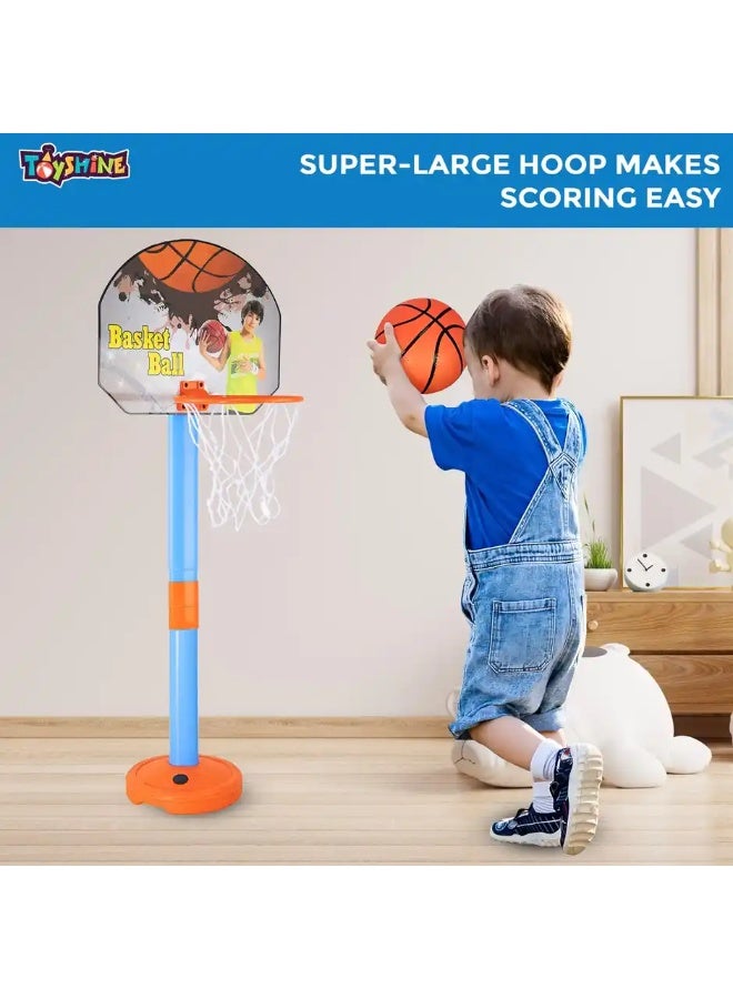 Toyshine Adjustable Basketball Hoop Set with Ball, Indoor & Outdoor Sports Fun, Multicolor - Image 3