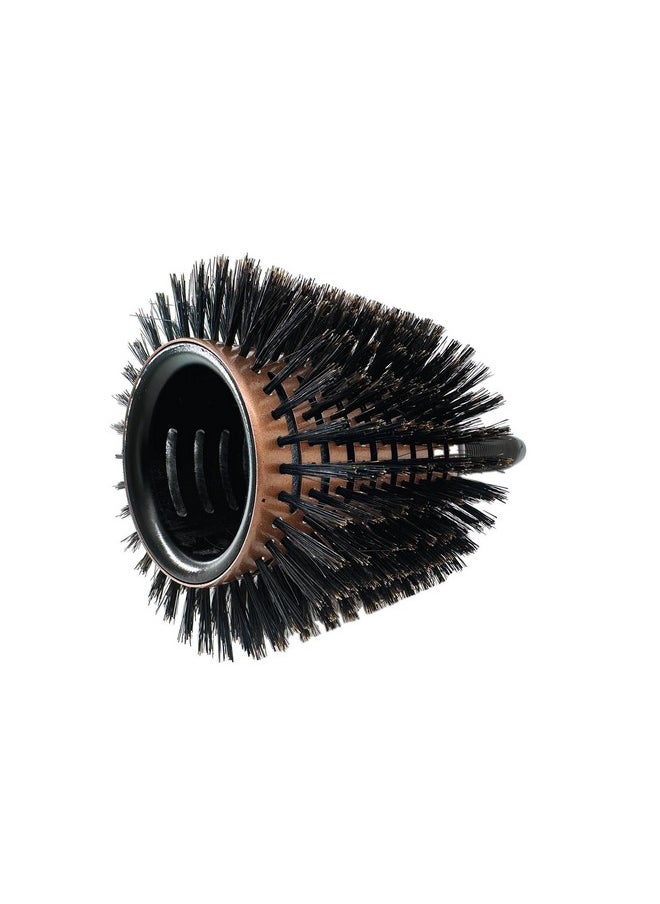 Phillips Brush Luxe Tourmaline Monster Vent 1 Professional Hair Brush (5” Diameter Barrel) Vented Hairbrush Nylon Reinforced Boar Hair Bristles Sleek Copper & Black Color  - Image 2