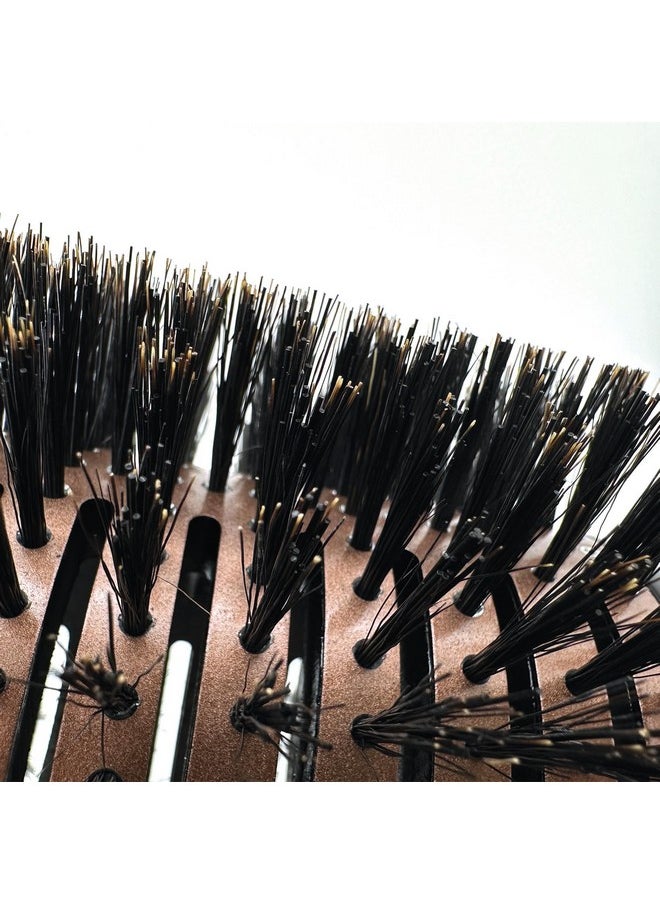 Phillips Brush Luxe Tourmaline Monster Vent 1 Professional Hair Brush (5” Diameter Barrel) Vented Hairbrush Nylon Reinforced Boar Hair Bristles Sleek Copper & Black Color  - Image 4