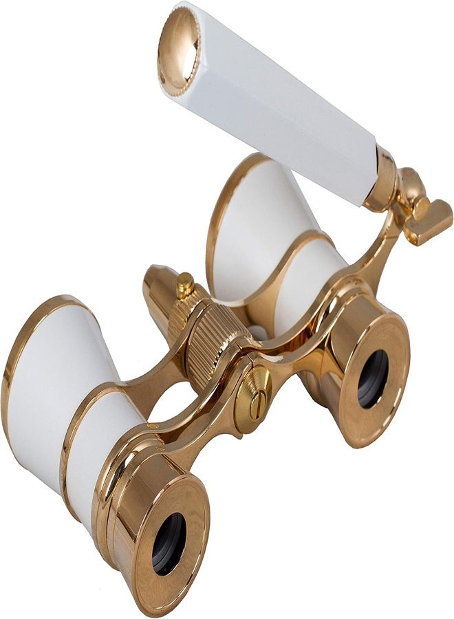 Broadway 325N Opera Glasses White Theater Binoculars with LED Light and Extendable Handle - Image 4