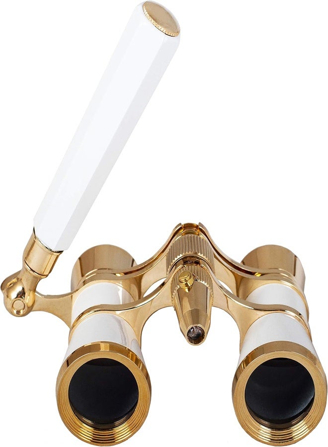 Broadway 325N Opera Glasses White Theater Binoculars with LED Light and Extendable Handle - Image 5