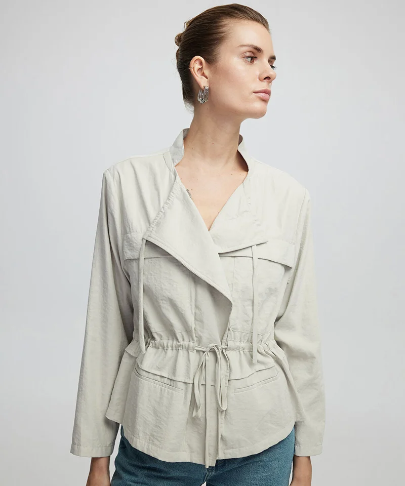 ابيكول جاكيت غير مبطن بخصر قابل للتعديل