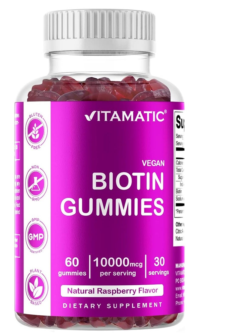 Biotin Gummies 10,000 mcg for Stronger Hair, Skin & Nails 60 Gummies 30 Servings - pzsku/Z92B067816DA12D59BF9FZ/45/_/1740568347/f1e8260c-87b9-4772-b617-58d188c24e3a