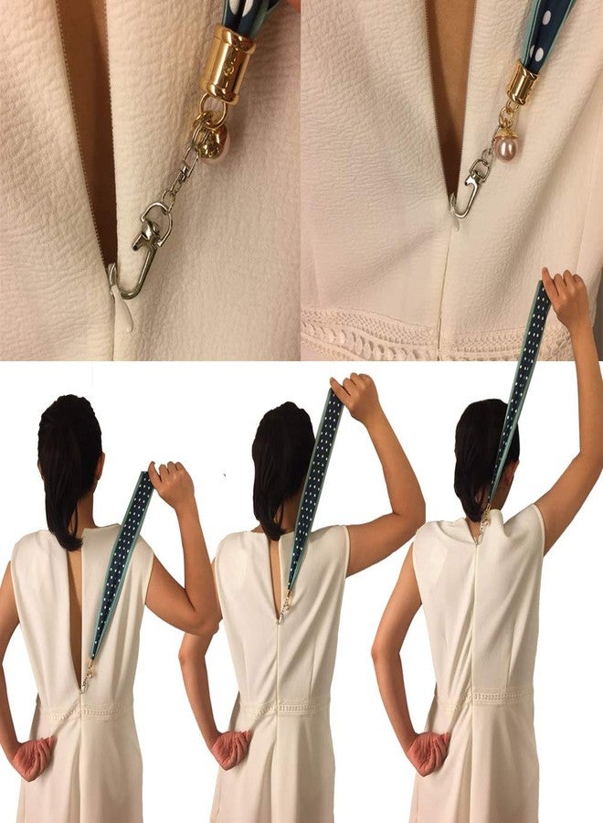 ZipSeven Zipper Puller for Dress and Boots Zipper Helper Zip Up and Down Pull Assistant with Easy Zip Aid Puller by Yourself with Jewelry (Green, Standard) - Image 3