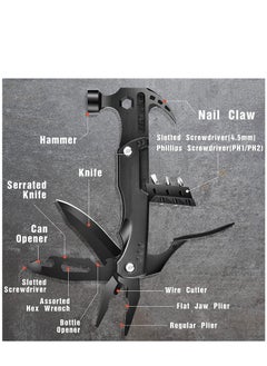 Excefore Multitool Hammer 12 in 1 Emergency Escape Car Safety Portable Mini Camping Gear Survival Tool for Men DIY Handyman Father Dad Husband Boyfriend Him Women  - Image 5