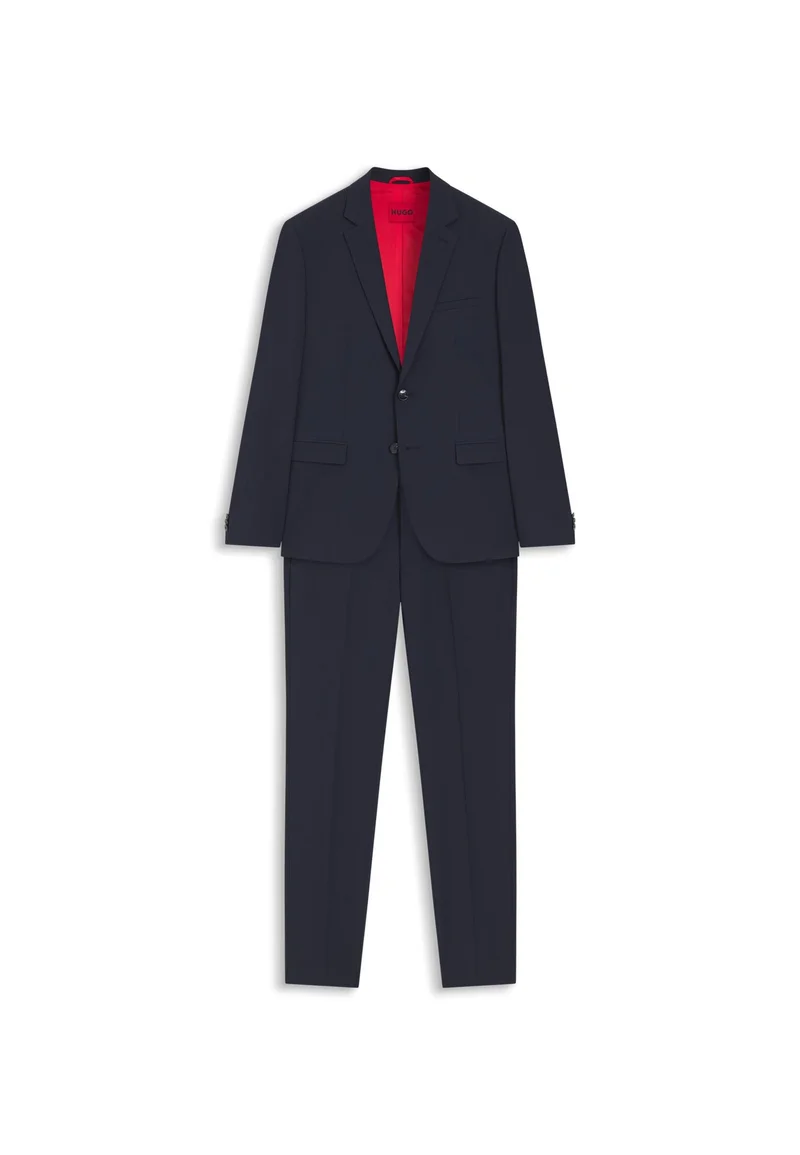 HUGO Dark Blue Two-piece extra-slim-fit suit in a wool blend for Men | Best Price UAE