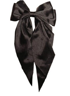 Black Satin Ribbon Hair Clip