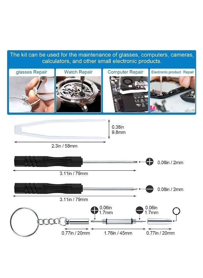 Generic - Glasses Repair Tool Kit 550 Pcs Spectacles Repair Screws Set with Mini Screwdriver Screws Nuts Silicone Nose Pads Tweezer Glasses Cloth - Image 1