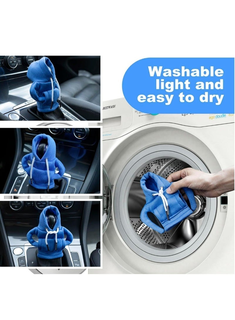 Sisily Car Gear Shift Hoodie Cover, Gear Shifter Knob Cover for Manual and Automatic Cars, Fabric Gear Stick Cover Interior Accessories - Image 5