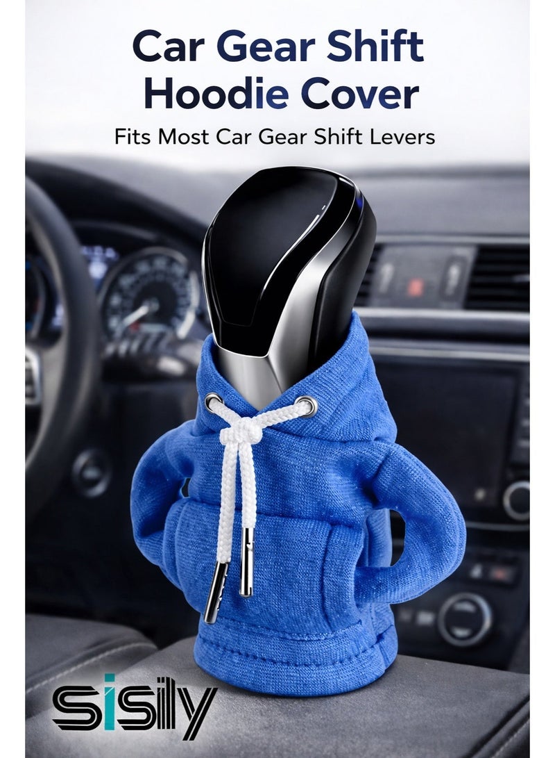 Sisily Car Gear Shift Hoodie Cover, Gear Shifter Knob Cover for Manual and Automatic Cars, Fabric Gear Stick Cover Interior Accessories - Image 1