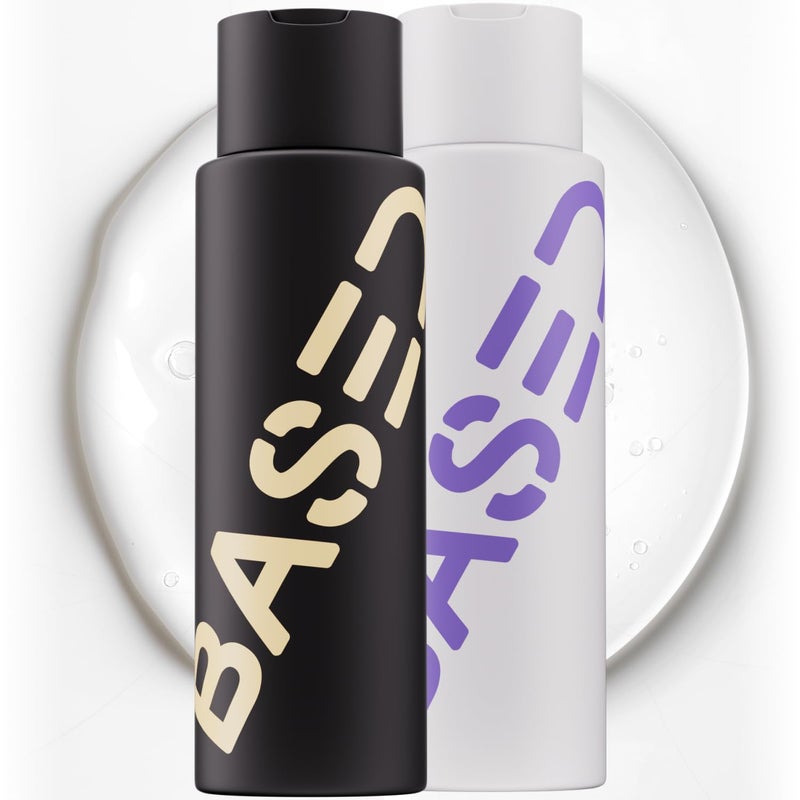 Based Bodyworks BASED Shower Duo Shampoo & Conditioner Bundle with Peppermint Oil & Coconut Oil, Cleansing Shampoo & Hydrating Conditioner for Men, No Sulfates, Silicones, or Parabens, 12 fl oz (Pack of 2) - Image 1