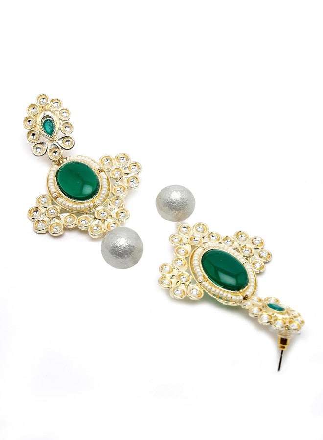ADIVA Silver-Plated Floral American Diamond Handcrafted Western Drop Earrings Set for women, Traditional Stylish Jhumka for Girls Party, Wedding, Festive - Image 5