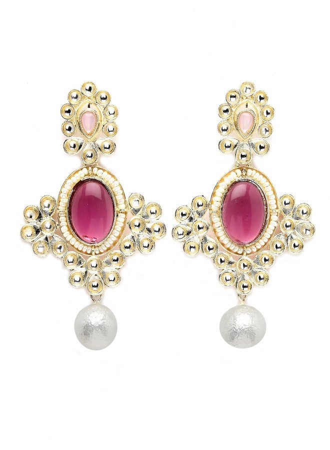ADIVA Silver-Plated Floral American Diamond Handcrafted Western Drop Earrings Set for women, Traditional Stylish Jhumka for Girls Party, Wedding, Festive - Image 1