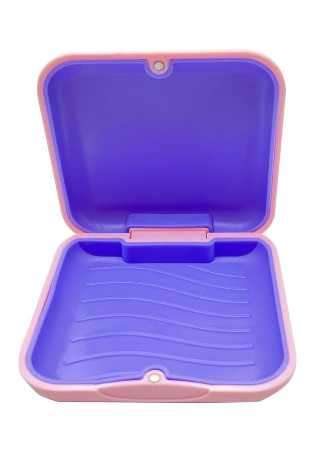Generic Retainer Case Slim Aligner Case, Retainer Mouth Guards Travel Case(F-Pink) 