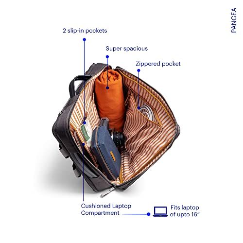 DailyObjects PET Charcoal Meridian Convertible Briefpack (Backpack + Briefcase) (16L)| 100% Recycled | Fits Laptop Upto 16 Inch | Lightweight Shoulder Backpack | Multiutility Bag with Trolley Sleeve - Image 5