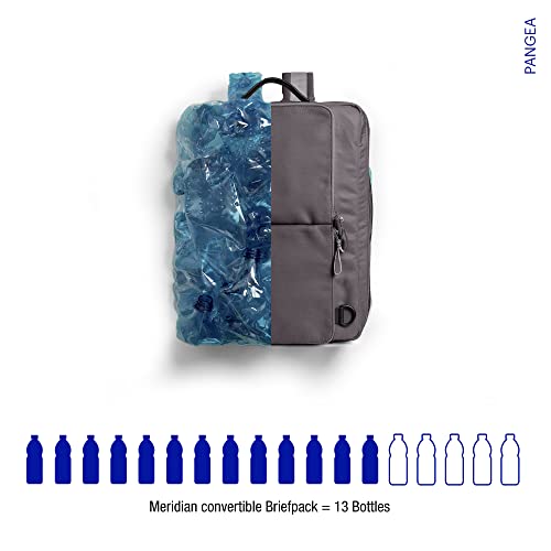 DailyObjects PET Charcoal Meridian Convertible Briefpack (Backpack + Briefcase) (16L)| 100% Recycled | Fits Laptop Upto 16 Inch | Lightweight Shoulder Backpack | Multiutility Bag with Trolley Sleeve - Image 3