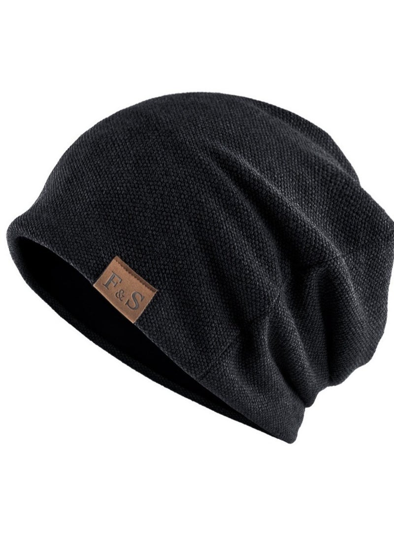 Joychic Slouchy Beanie Hat Baggy Skull Sleep Cap Thin Hip-hop Soft Stretch Knit Sleeping Hat Headwear Head Wrap Cap for Women Black  - Image 3