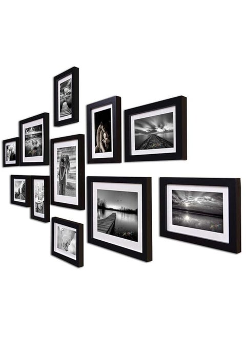Art Street Boulevard Picture Frame Set of 11 Wall Hanging Frames Black (Picture Size 8x10 Inches- 3 pcs & 6x8-8 pcs)