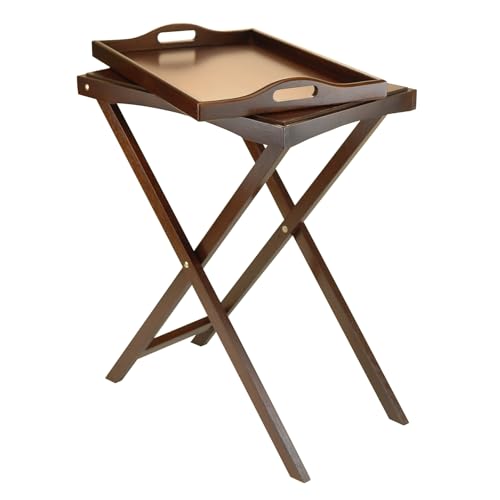 Winsome 94422 Folding Butler Tray Table, Antique Walnut - Image 4