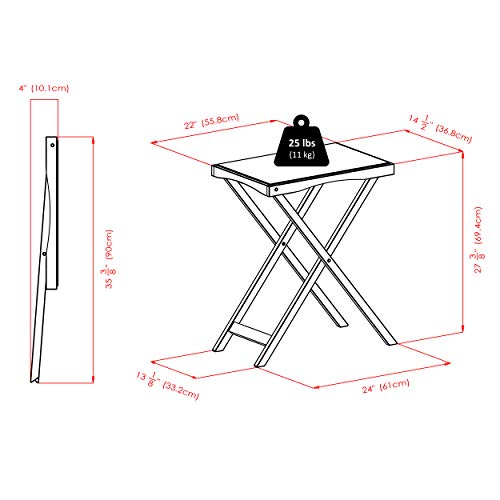 Winsome 94422 Folding Butler Tray Table, Antique Walnut - Image 3
