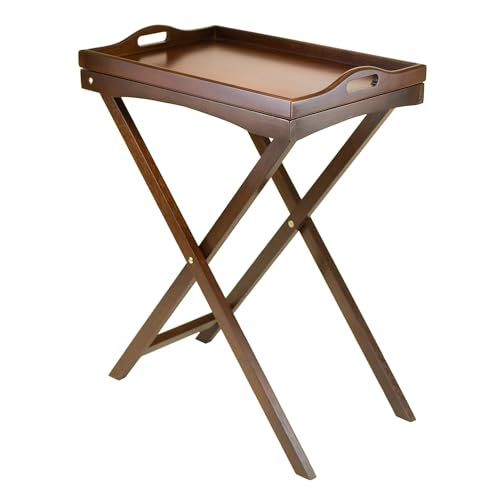 Winsome 94422 Folding Butler Tray Table, Antique Walnut - Image 1