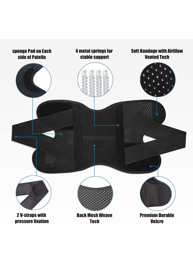 1PCS Knee Brace with Side Stabilizers for Meniscal Tear Knee Pain ACL MCL Arthritis Injuries Recovery, Breathable Adjustable Knee Support for Men and Women - Image 5