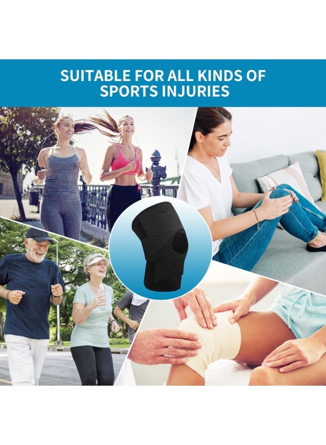 1PCS Knee Brace with Side Stabilizers for Meniscal Tear Knee Pain ACL MCL Arthritis Injuries Recovery, Breathable Adjustable Knee Support for Men and Women - Image 4