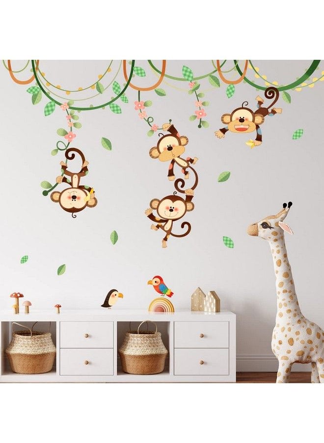 Dw1507S Monkeys On Vine Kids Wall Stickers Wall Decals Peel And Stick Removable Wall Stickers For Kids Nursery Bedroom Living Room Décor - pzsku/Z92B10ECA6030C9C2A8ACZ/45/_/1693484718/2fd6ee51-6921-4ba0-b801-13ed3f01cfed