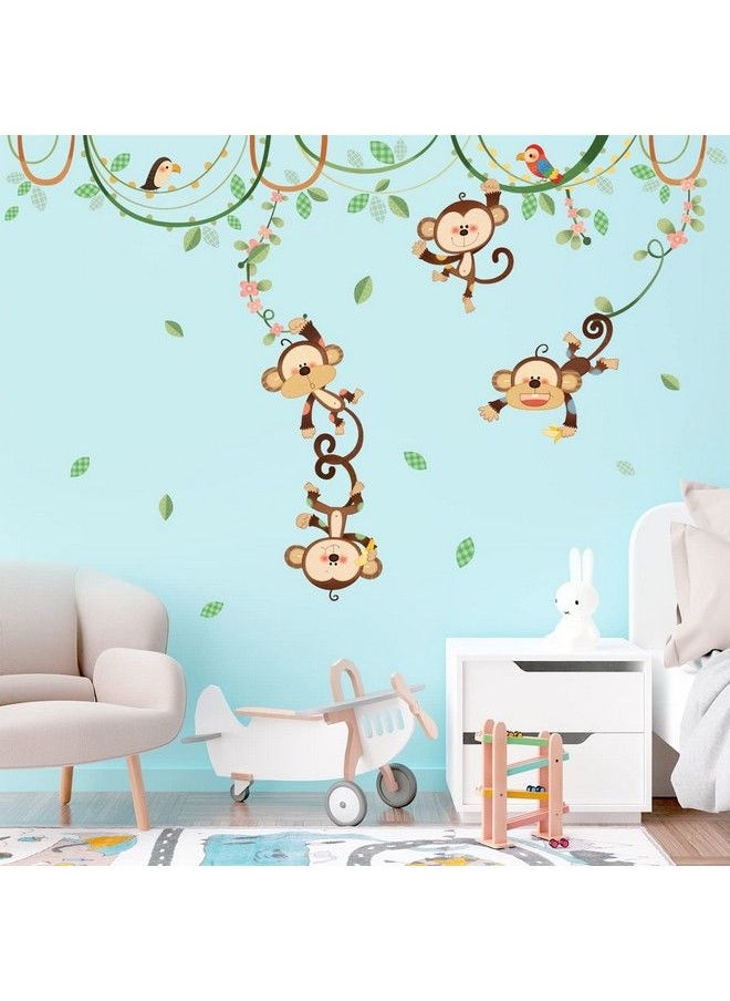 Dw1507S Monkeys On Vine Kids Wall Stickers Wall Decals Peel And Stick Removable Wall Stickers For Kids Nursery Bedroom Living Room Décor - pzsku/Z92B10ECA6030C9C2A8ACZ/45/_/1693484719/848ff811-b3db-4667-aaab-9eefd91c5355