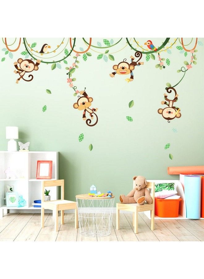 Dw1507S Monkeys On Vine Kids Wall Stickers Wall Decals Peel And Stick Removable Wall Stickers For Kids Nursery Bedroom Living Room Décor - pzsku/Z92B10ECA6030C9C2A8ACZ/45/_/1693484722/7c458840-a2eb-4f91-bb2e-312dd595b8f5