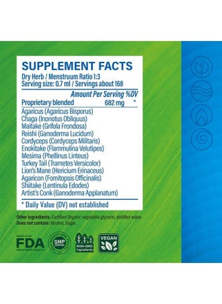 Dozen Mushroom Tincture - Comprehensive Immune Support Supplement Drops - Promotes Heart Health, Digestive & Cognitive Function - Non-GMO, Liquid Immunity Defense Formula - 4fl. oz Bottle - pzsku/Z92B11AEF1BFAD9DBD47CZ/45/_/1687906500/0846e6ab-0f7c-4cf3-90ee-2b4ff97ede95