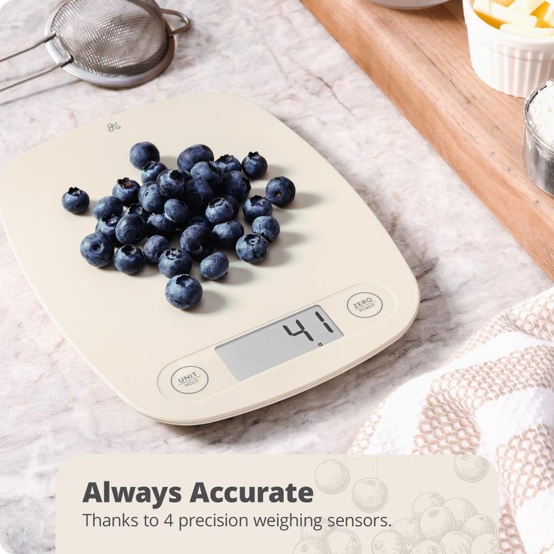 Greater Goods Digital Kitchen Scale - Cooking, Baking, Meal and Food Prep Scale, Weighs in Grams, Pounds and Ounces, Birch - Image 2